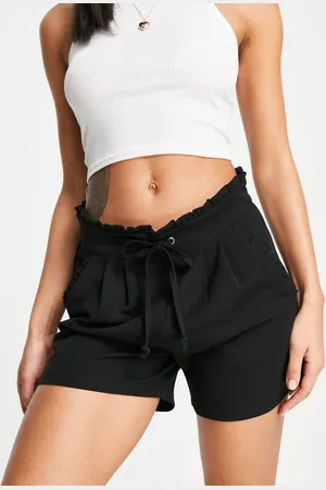 JDY Sorte skræddersyede shorts med paperbag-waist