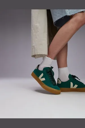 Veja Campo - Grønne sneakers i ruskind