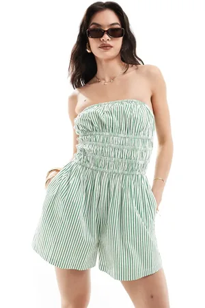 ASOS Playsuit og rynket overdel-Multifarvet