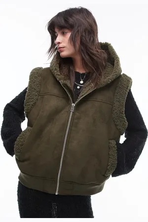 Topshop Vest i ruskind-Grøn