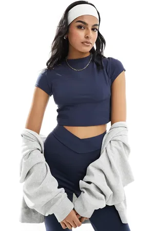 Miss Selfridge Kortærmet croptop - Del af sæt-Grå