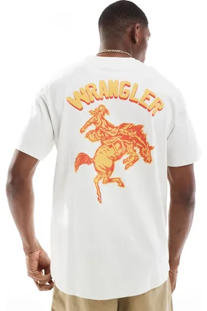 Wrangler Afslappet T-shirt med rodeo- og logoprint på ryggen