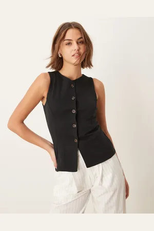New Look New Look - vest med rund hals og knapper i jersey