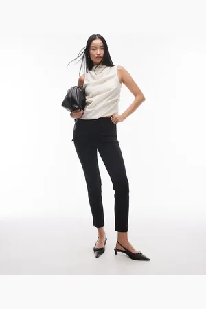 MANGO Sorte, slim fit og ankellange bukser