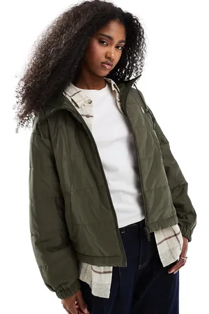 Ralph Lauren Olivengrøn jakke med logo og vattering