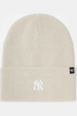 47 Brand New York Yankees - Ecrufarvet hue med minilogo-Hvid