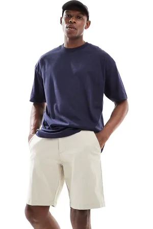 ASOS Slim-chinoshorts i almindelig længde-Neutral