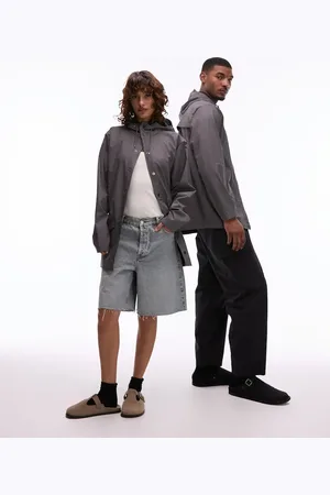 Rains 12010 - Unisex - Lang vandtæt jakke med hætte i