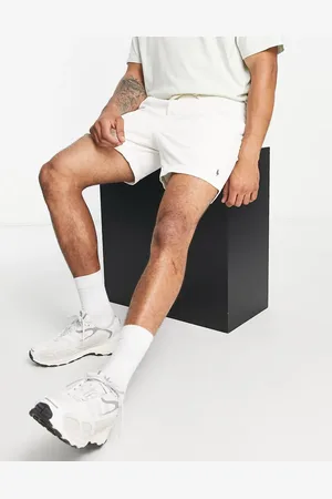Ralph Lauren Prepster - Hvide shorts i fløjl med ponylogo