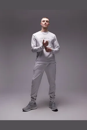 Tommy Hilfiger Lounge - Lysegrå joggingbukser med logo