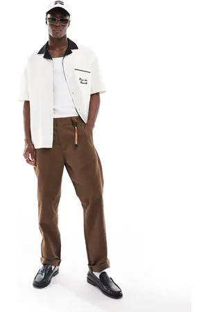 Carhartt Master - Brune bukser i afslappet pasform-Hvid