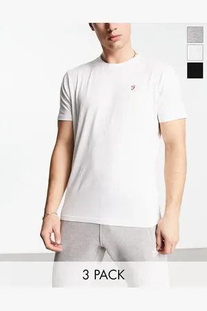 Farah Pakke med 3 T-shirts i grå og hvid