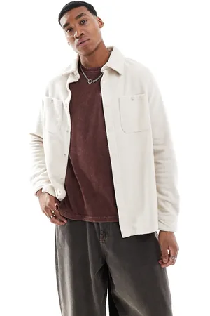 Brave Soul Overskjorte i fleece-Neutral