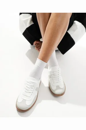 London Rebel Cally - Hvide og grå sneakers med gummisål