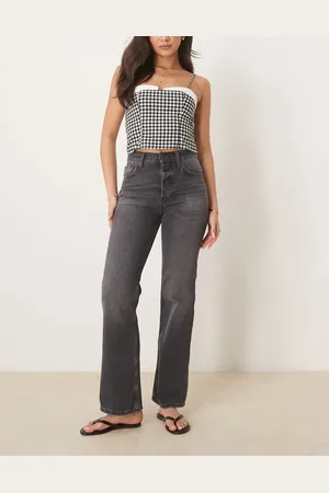 Free People Holly - Forvaskede sorte bootcut-jeans