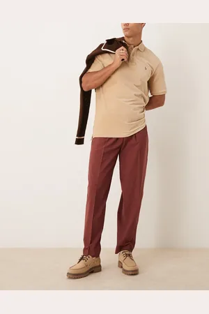ASOS Elegante bukser med oversized tapered pasform og halv elastiktalje-Rød