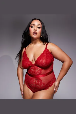 ASOS ASOS DESIGN Curve - Lola - blød bodystocking i blondestof