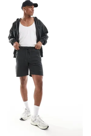 The Couture Club Koksgrå jerseyshorts med rå syninger - Del af sæt