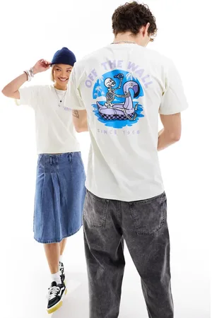 Vans Beer Float - Råhvid T-shirt med print på ryggen