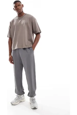 ASOS Koksgrå joggingbukser med tekstur og oversized pasform - Del af sæt