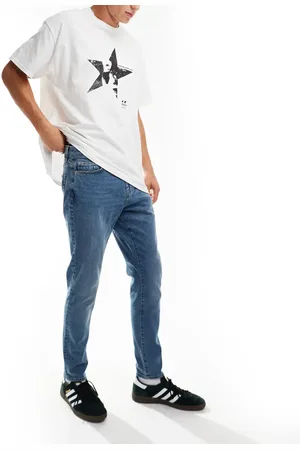 Only & Sons Vasket mellemblå smalle tapered jeans
