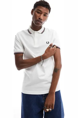 Fred Perry Polo med dobbeltstribede kanter i /rød/marineblå