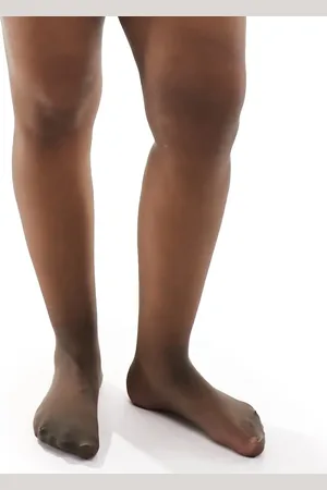 Pretty Polly Curve- Pakke med 6 sorte 15 denier tights i design med maskestop