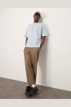 SELECTED Lyseblå oversized T-shirt i kraftigt stof