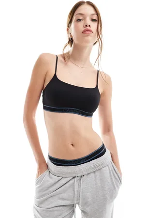 Calvin Klein Bralette med dyb rund hals og let foring samt logobånd