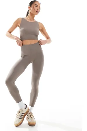 ONLY Beige sømløse leggings med høj talje - Del af sæt-Neutral