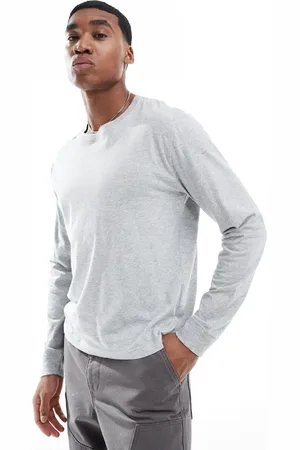 Hollister Ecrufarvet lag-på-lag-T-shirt med lange ærmer-Neutral