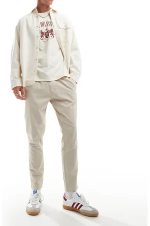 Brave Soul Beige chinos med elastiktalje