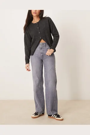 Free People ASter - Skifergrå jeans med lige ben