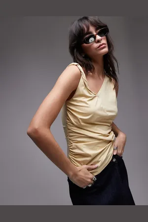 & OTHER STORIES Lysegul top i jersey med snoning og draperingsdetalje