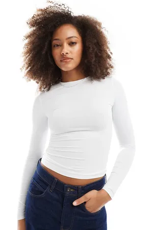Pull&Bear Langærmet formende top i polyamid