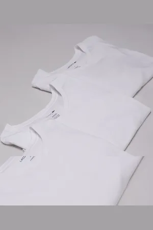 Lacoste Pakke med 3 hvide T-shirts
