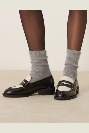 Raid Kyden - Penny-loafers i sort/råhvid