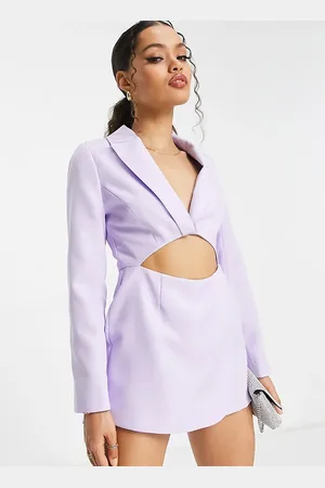 Miss Selfridge Petite - mini-playsuit med blazer-design og udskæringsdetalje