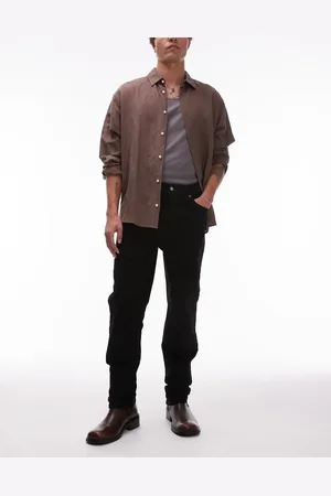 Topman Sorte tapered jeans med stretch