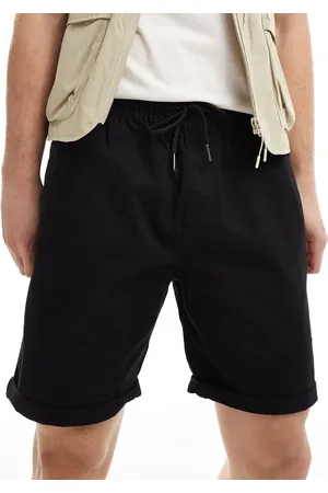 Brave Soul Sorte chinoshorts med elastisk taljebånd