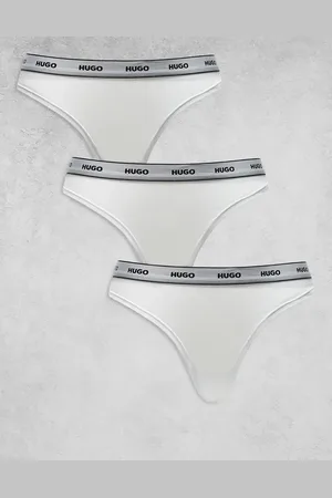 HUGO BOSS HUGO Bodywear - Pakke med 3 hvide G-strenge med logo-taljebånd