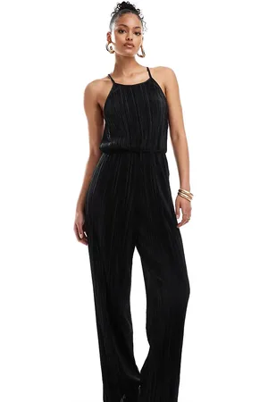JDY Plisseret jumpsuit med åben ryg i
