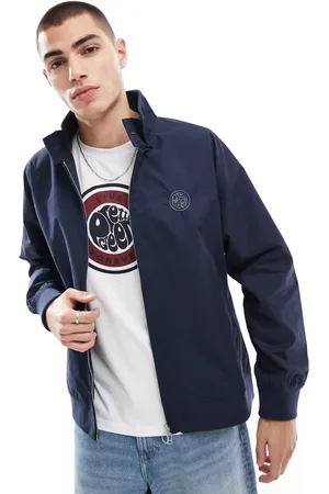 Pretty Green Marineblå Harrington-jakke