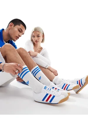 adidas K 74 - Sneakers i hvid og blå