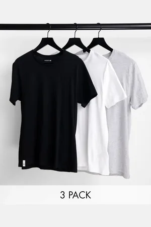 Lacoste Pakke med 3 lounge-T-shirts i hvid/sort/grå