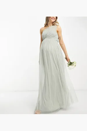 ANAYA Anaya With Love Maternity - Brudepiger - Salviegrøn oneshoulder-maxikjole i tyl
