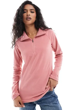 Columbia Glacial IV - Pink og agaverød mikrofleece med kort lynlås