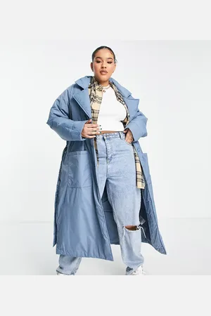 ONLY Polstret longline-trenchcoat med bindebånd i taljen