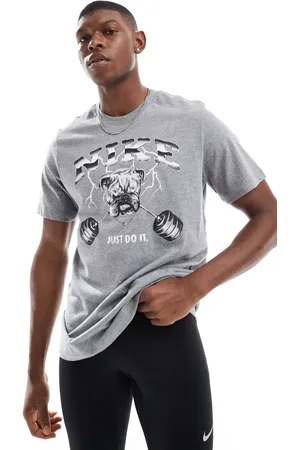 Nike Mørkegrå T-shirt med bulldog-print