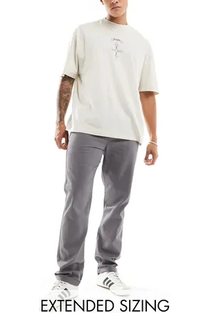 ASOS Grå chinos med lige ben-Blå